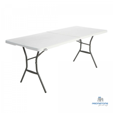 table pliante en mallette 183 x 76 cm HDPE blanc