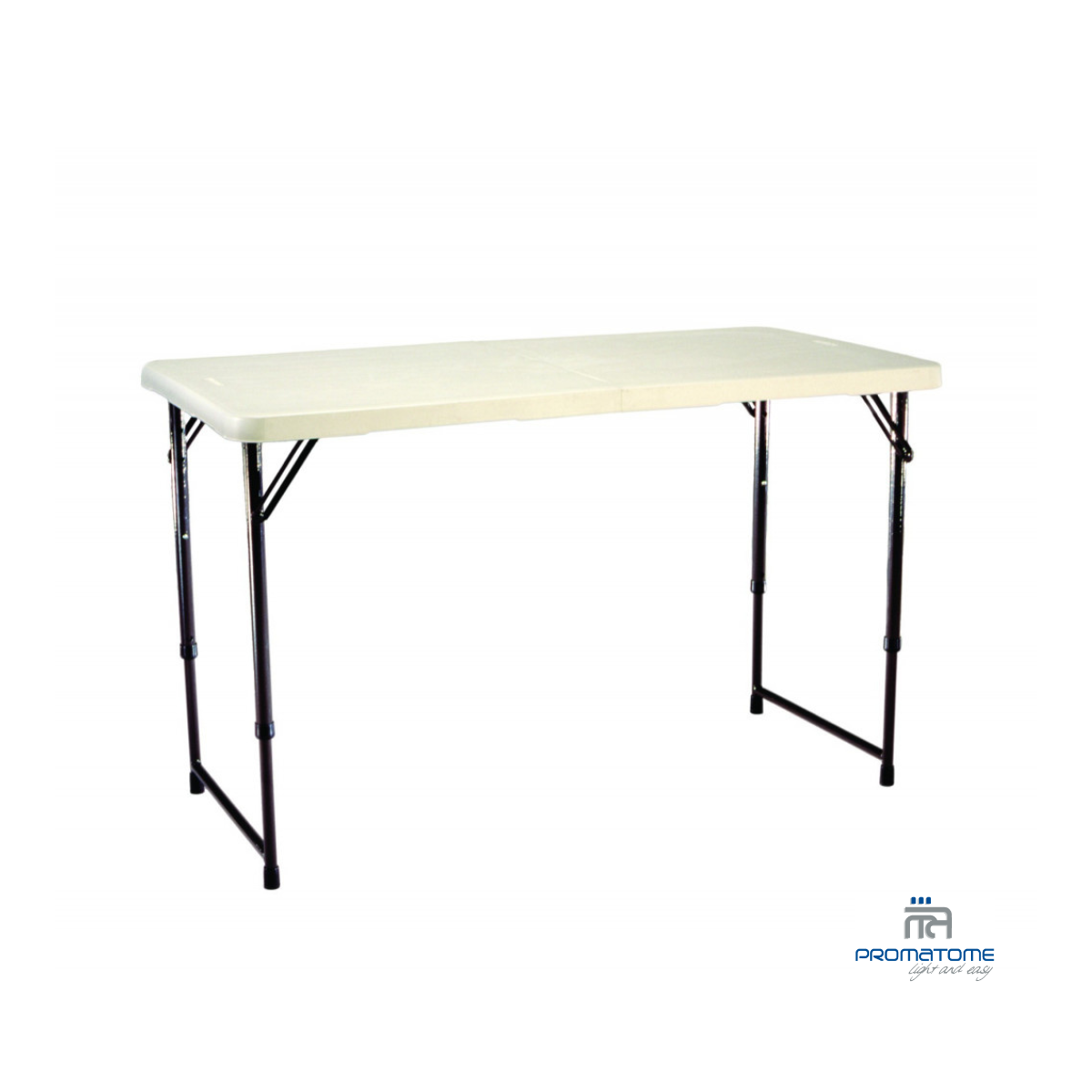Table Pliante en Mallette 122 x 61 cm, HDPE blanc