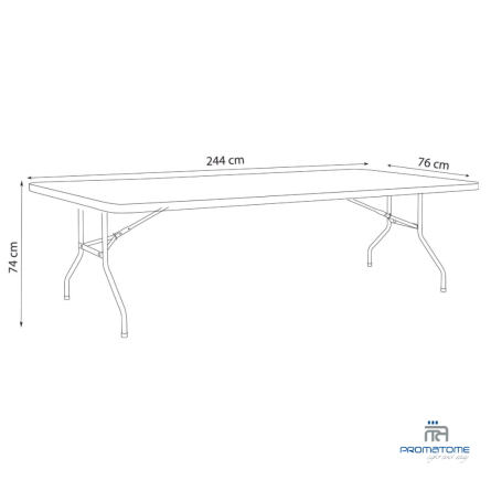Table De Reception Pliante 8 Personnes 180x74 X73.5cm- Structure En Acier  Et Plateau En Polyéthylene - Aspect Résine Tre à Prix Carrefour