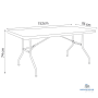 Dimension table pliante 152 x 76 cm HDPE Blanc
