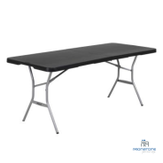 Table pliante en Mallette 183 x 76  cm HDPE Noir