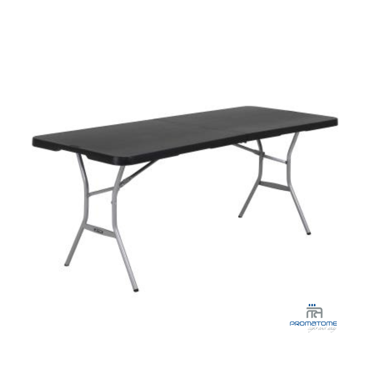 Table pliante en Mallette 183 x 76  cm HDPE Noir