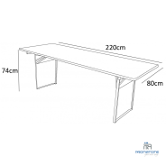 Dimension table brasserie professionnelle 220 x 80 cm