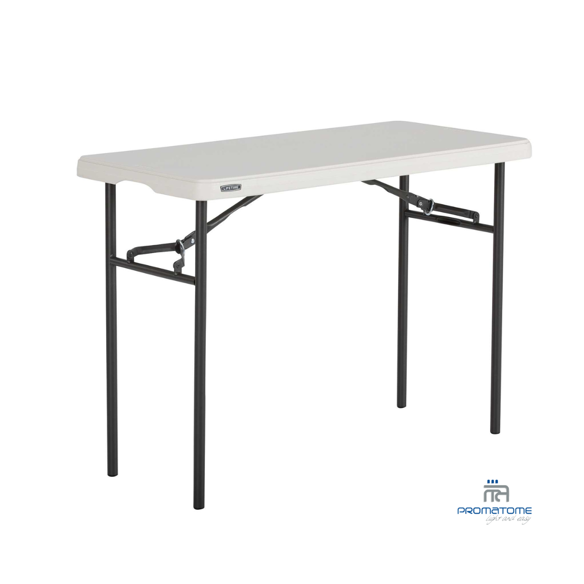 Table pliante rectangulaire beige 100x50 cm Nesting