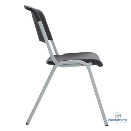 Chaise empilable polyéthylène HDPE noire