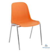 Chaise coque empilable Hélène M4 orange