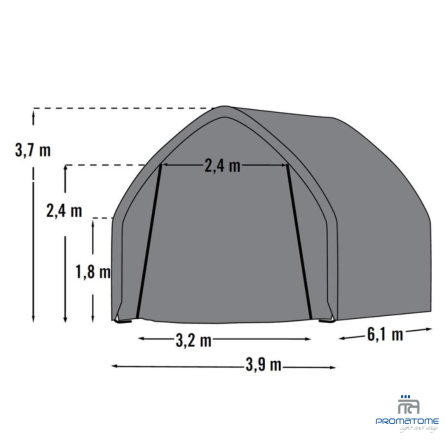 Dimension du garage Shelter logic